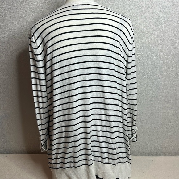 Lauren Ralph Lauren Striped Cardigan XL with LLR Embossed Buttons - Picture 3 of 5